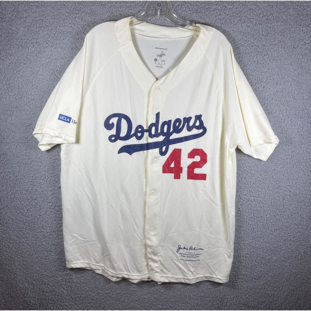 Los Angeles Dodgers Jackie Robinson Replica Jersey Giveaway UCLA Health Size XL